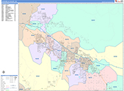 Coachella Valley  Wall Map Color Cast Style